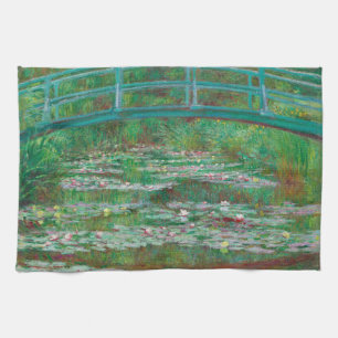Japanese Footbridge Claude Monet Impressionist Tea Towel
