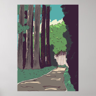 Japanese Forest Poster