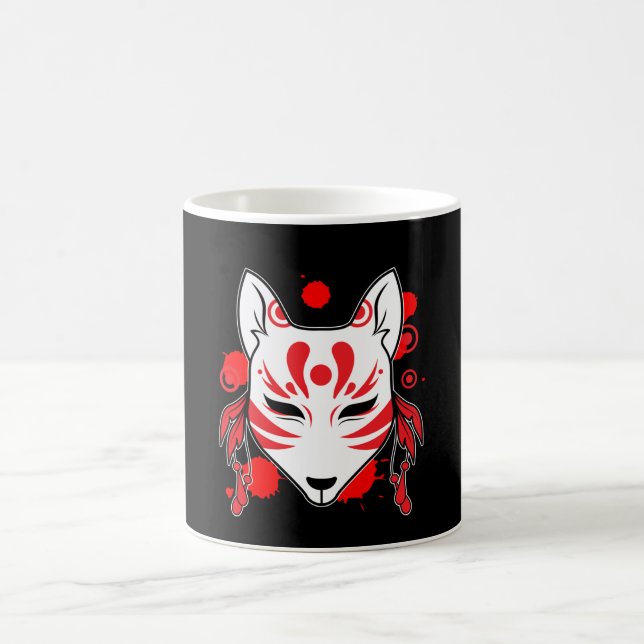 Japanese Fox Kitsune Kami Inari Kawaii Mask Coffee Mug (Center)
