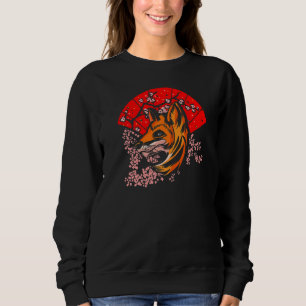 Japanese Fox Sakura Cherry Blossom Tree Japanese N Sweatshirt