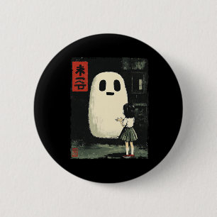 Japanese Friendly Ghost Spooky Anime Halloween Gra 6 Cm Round Badge