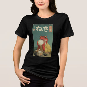  Japanese Frog Ukiyo-e Art for College Students Tri-Blend Shirt