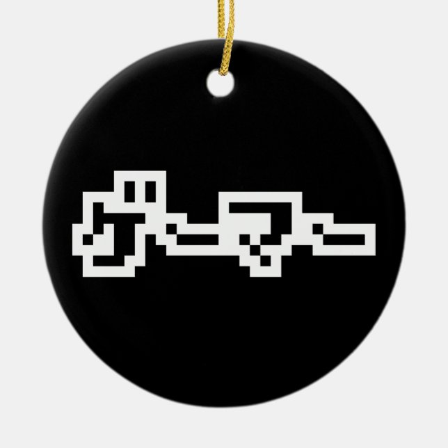 Japanese Gamer ゲーマー Japan Language Nihongo Ceramic Tree Decoration (Front)