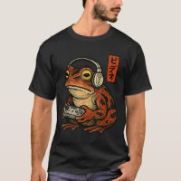 Japanese Gamer Frog Art Men Women Boys Funny Vinta