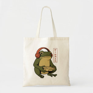 Japanese Gamer Frog Funny Vintage Gaming Tote Bag