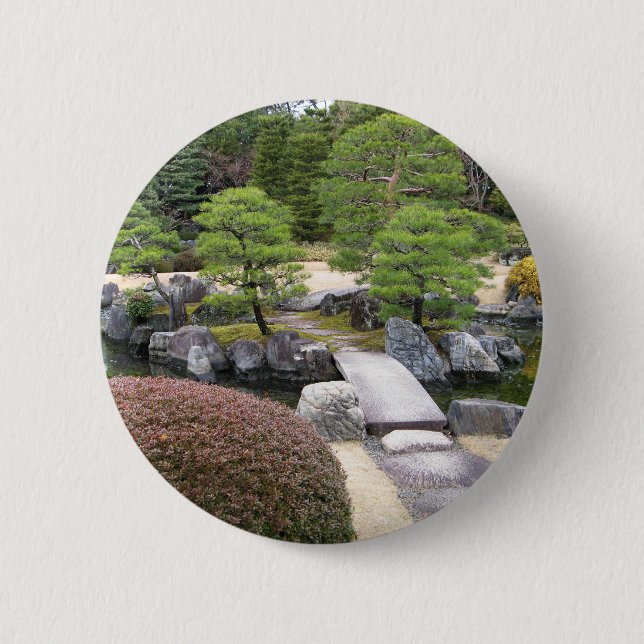 Japanese Garden 日本庭園 6 Cm Round Badge (Front)