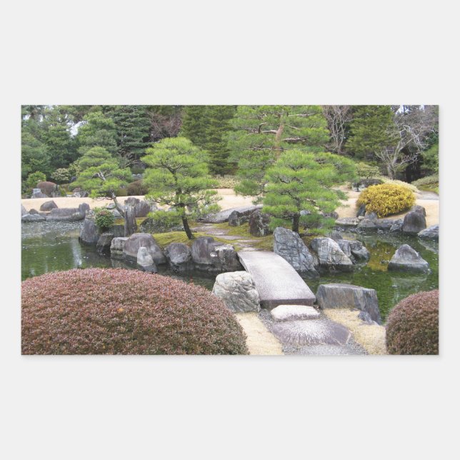 Japanese Garden 日本庭園 Rectangular Sticker (Front)