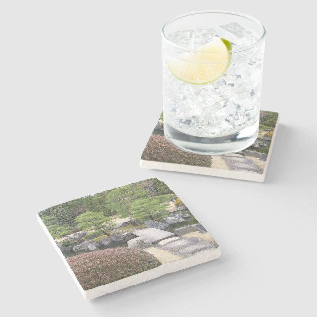 Japanese Garden 日本庭園 Stone Coaster (Side)