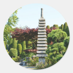 Japanese Garden Classic Round Sticker