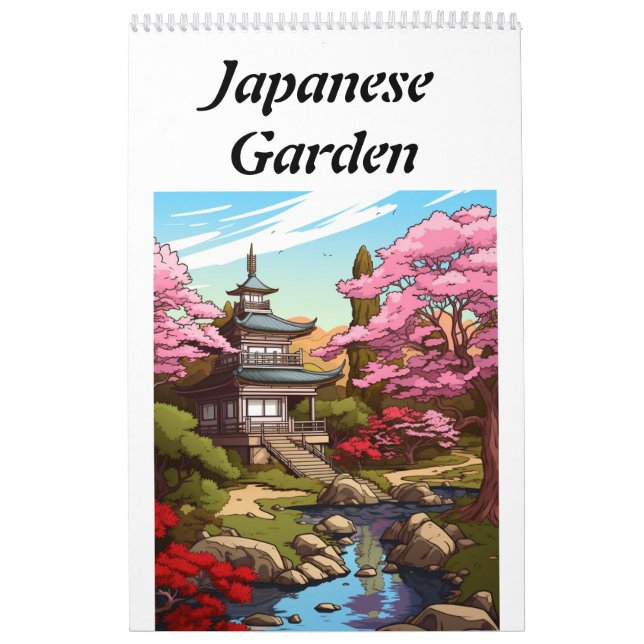 Japanese Garden Colour It Yourself Calendar (Cover)