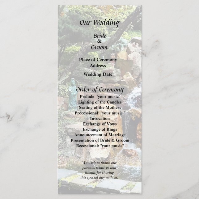 Japanese Garden in Autumn Programme (Front)