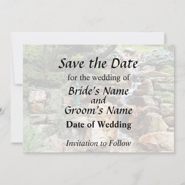 Japanese Garden in Autumn Save The Date (Front)