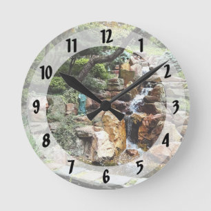 Japanese Garden in Autumn Wall Clock