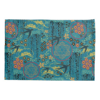 Japanese Garden in Teal Pillowcase
