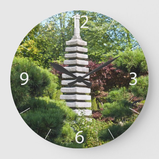 Japanese Garden Large Clock (Front)
