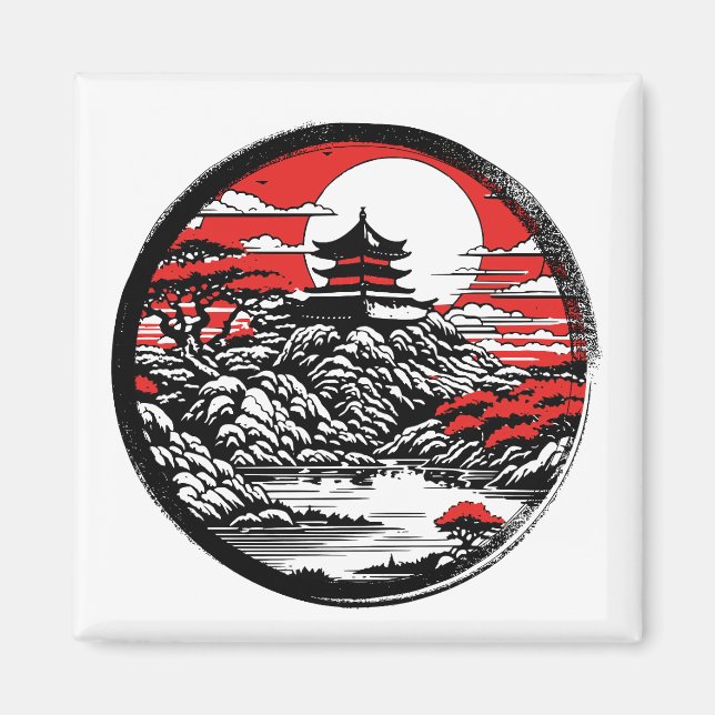 Japanese garden magnet (Front)