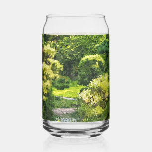 Japanese Garden Painting Effect Landscape Can Glass
