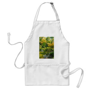 Japanese Garden Painting Effect Landscape Standard Apron