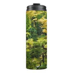Japanese Garden Painting Effect Landscape Thermal Tumbler