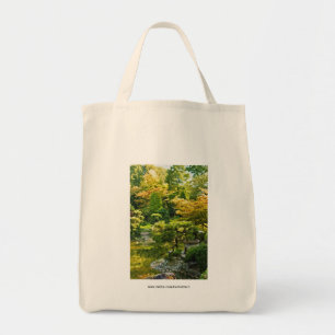 Japanese Garden Painting Effect Landscape Tote Bag