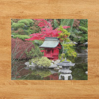 Japanese Garden Pond Scene