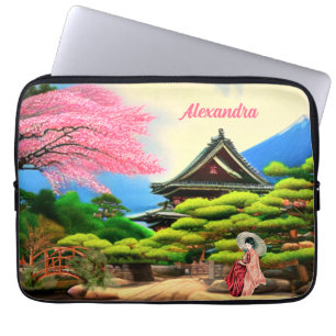 Japanese Garden Scenery Laptop Sleeve