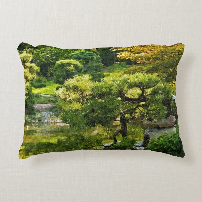 Japanese Garden - Traditional Aesthetic Decorative Cushion (Front)