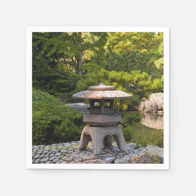 Japanese Garden - Traditional Aesthetic  Napkin (Front)