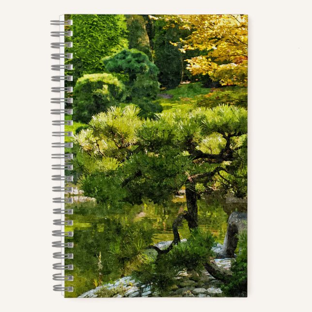 Japanese Garden - Traditional Aesthetic Notebook (Front)