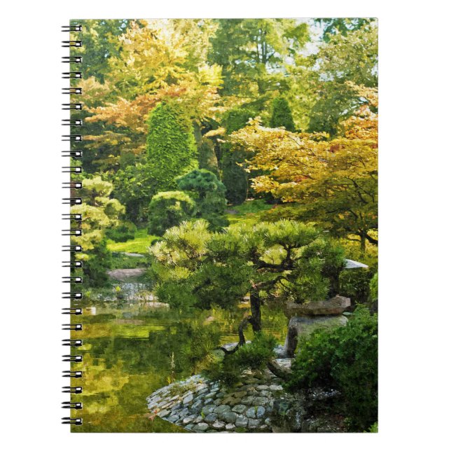 Japanese Garden - Traditional Aesthetic Notebook (Front)