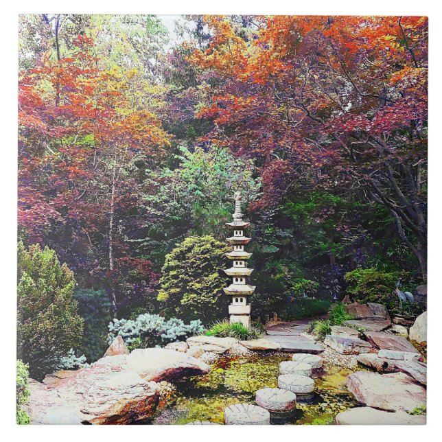 Japanese Garden With Pagoda Tile (Front)