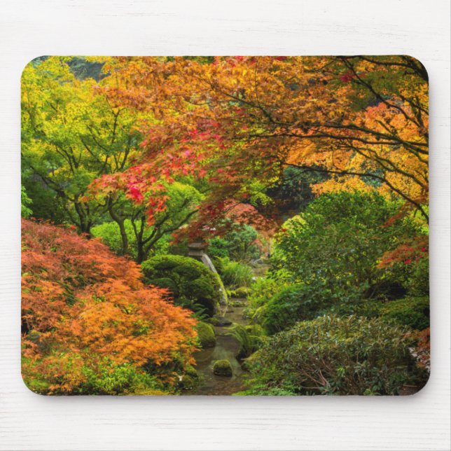 Japanese Gardens In Autumn In Portland, Oregon 2 Mouse Pad (Front)