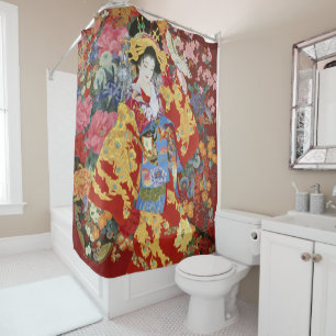 Japanese Geisha Art -  Shower Curtain