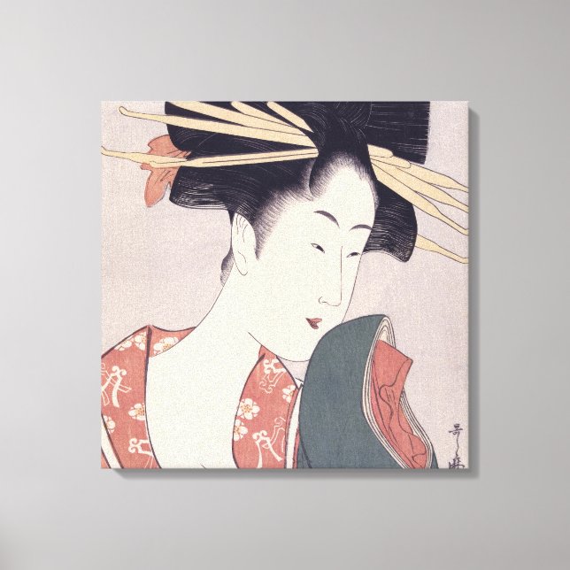 Japanese Geisha Canvas Print (Front)