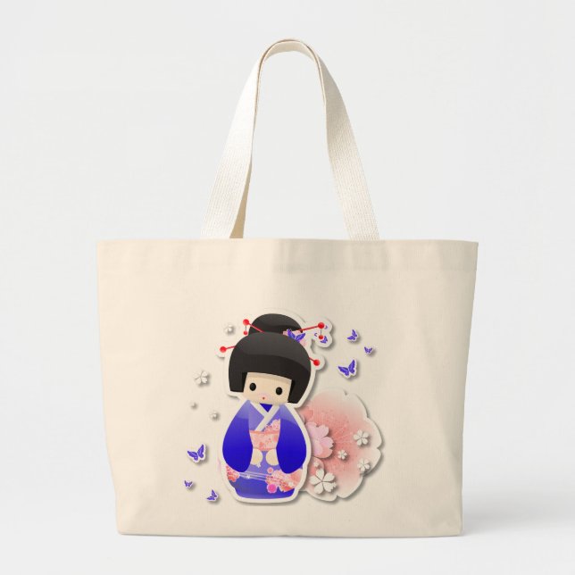 Japanese Geisha Doll - Blue Series Bag (Front)