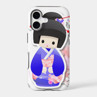 Japanese Geisha Doll - Blue Series iPhone Case