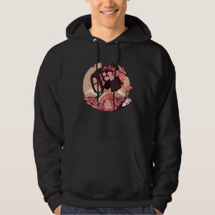 Japanese Geisha girl cherry blossom flowers snow m Hoodie