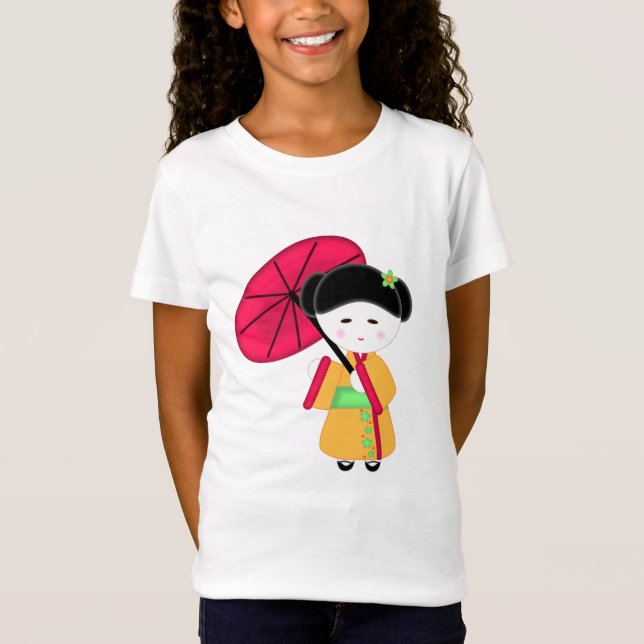 Japanese Geisha Girl T-Shirt (Front)