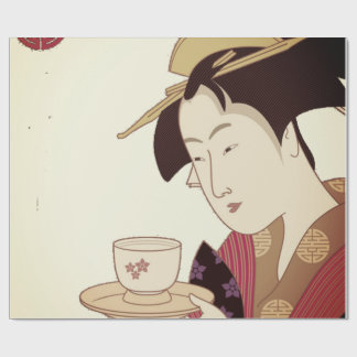 Japanese Geisha Girl  Wrapping Paper