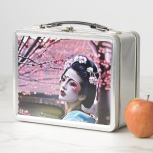 Japanese Geisha  Metal Lunch Box