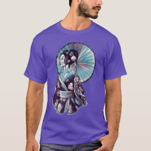 JAPANESE GEISHA PARASOL pretty Tattoo art samurai  T-Shirt