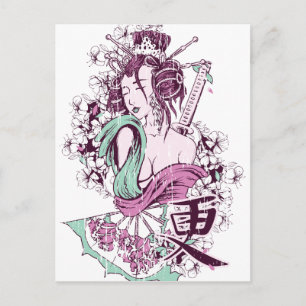 Japanese Geisha Postcard