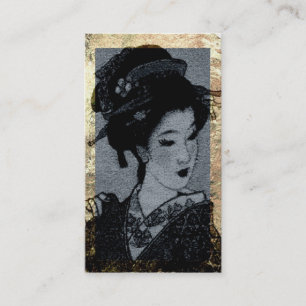 Japanese Geisha Profile Card Business Card