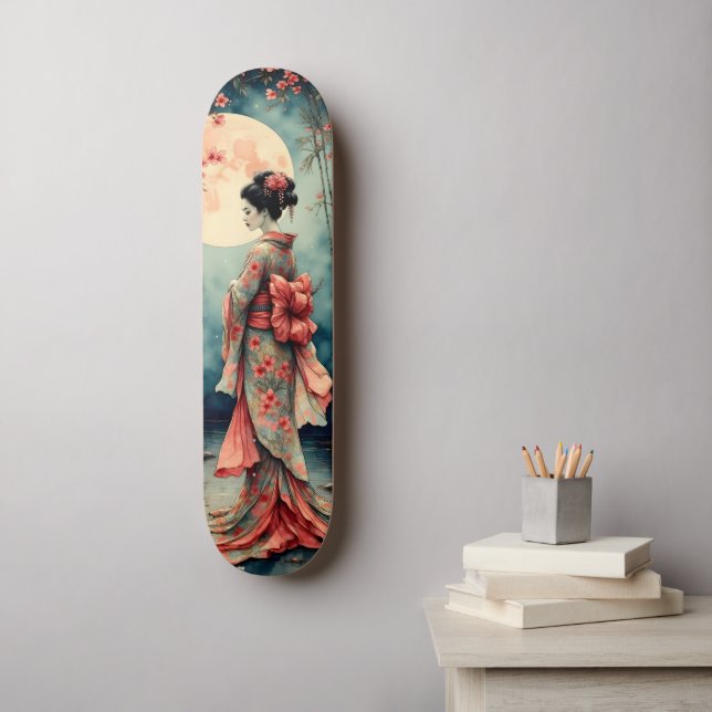 Japanese Geisha Skateboard (Wall Art)