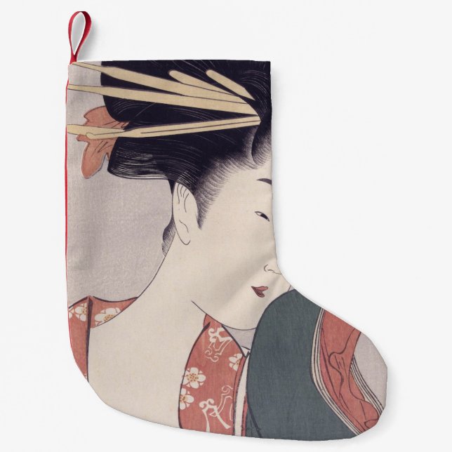 Japanese Geisha Small Christmas Stocking (Front)