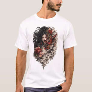 Japanese Geisha Tattoo T-Shirt Traditional Irezu