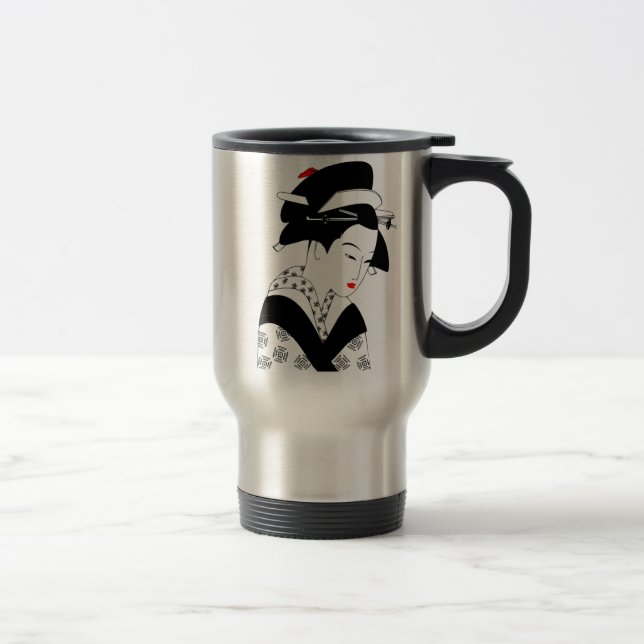 Japanese Geisha Travel Mug (Right)
