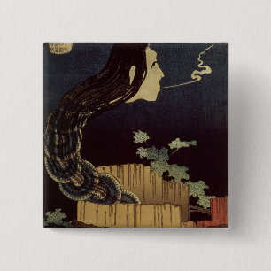 Japanese Ghost 15 Cm Square Badge