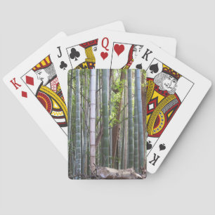 Japanese Giant Bamboo Forest, Sagano, Kyoto, Japan Playing Cards