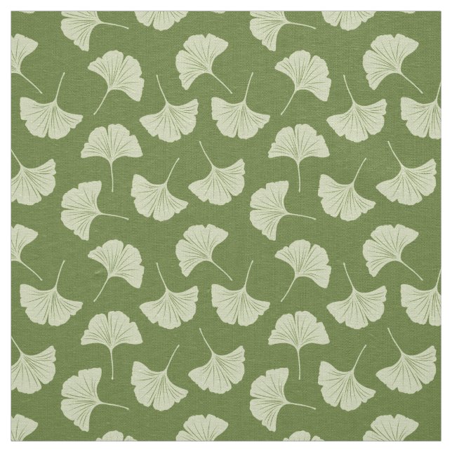 Japanese ginkgo leaves  fabric (Swatch)